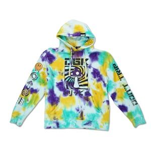 Moletom‎ DGK Psychedelic Hoodie Fleece Tie Dye Canguru Size Small Men's